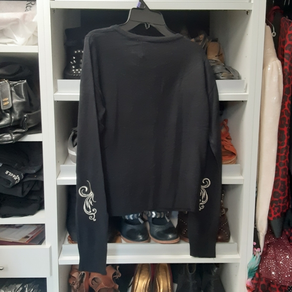 Too Fast rockabilly pinup sweater cardigan sweater - Picture 3 of 4